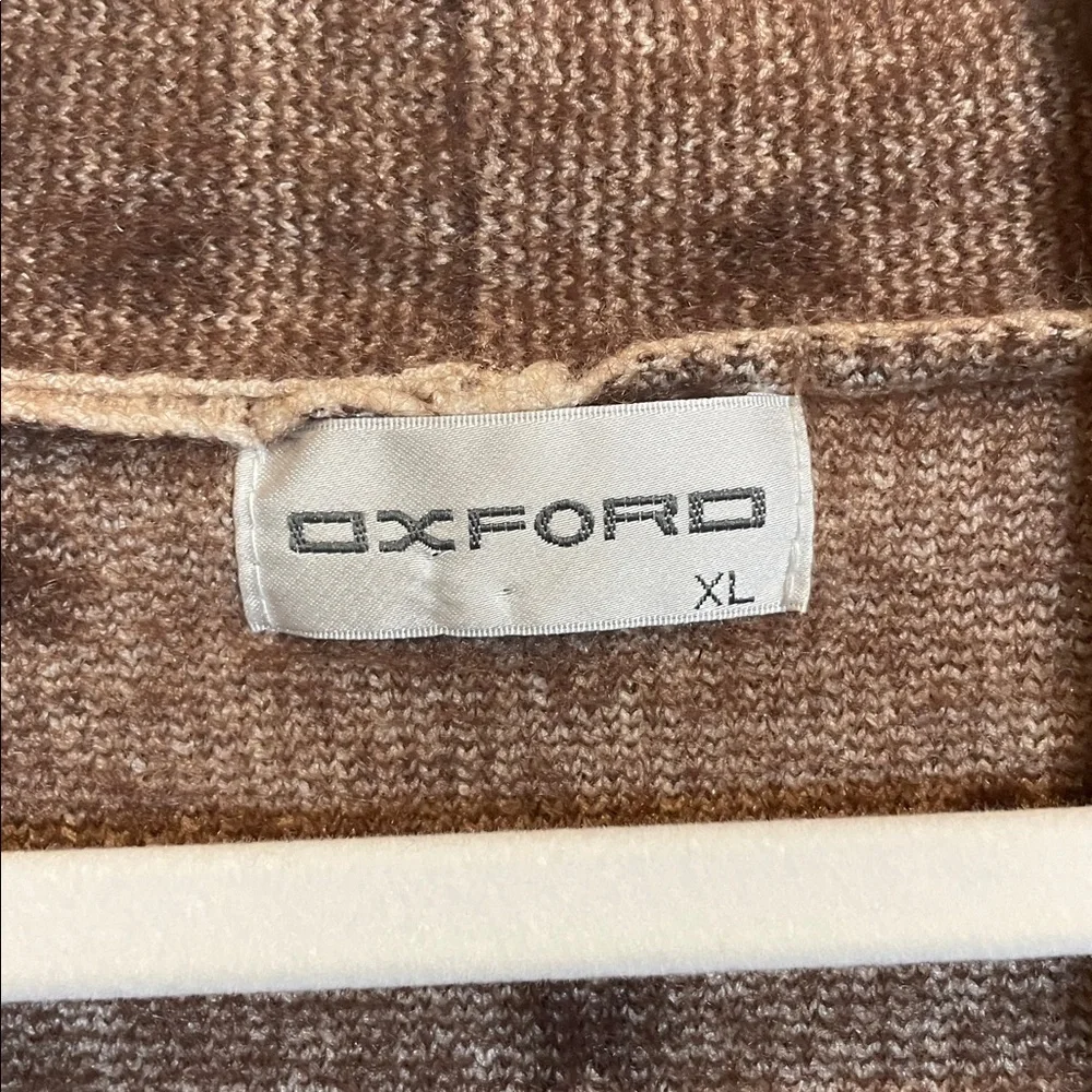 Oxford Cream and Brown Patterned Women's Cardigan - Picture 2 of 7